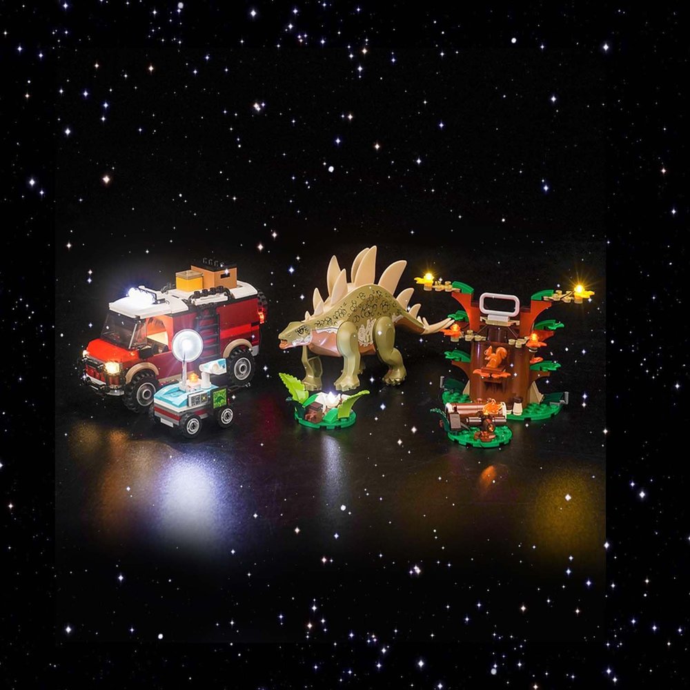 Brick Shine Light Kit for Dinosaur Missions: Stegosaurus Discovery 76965(Model Set is not included) (Classic)