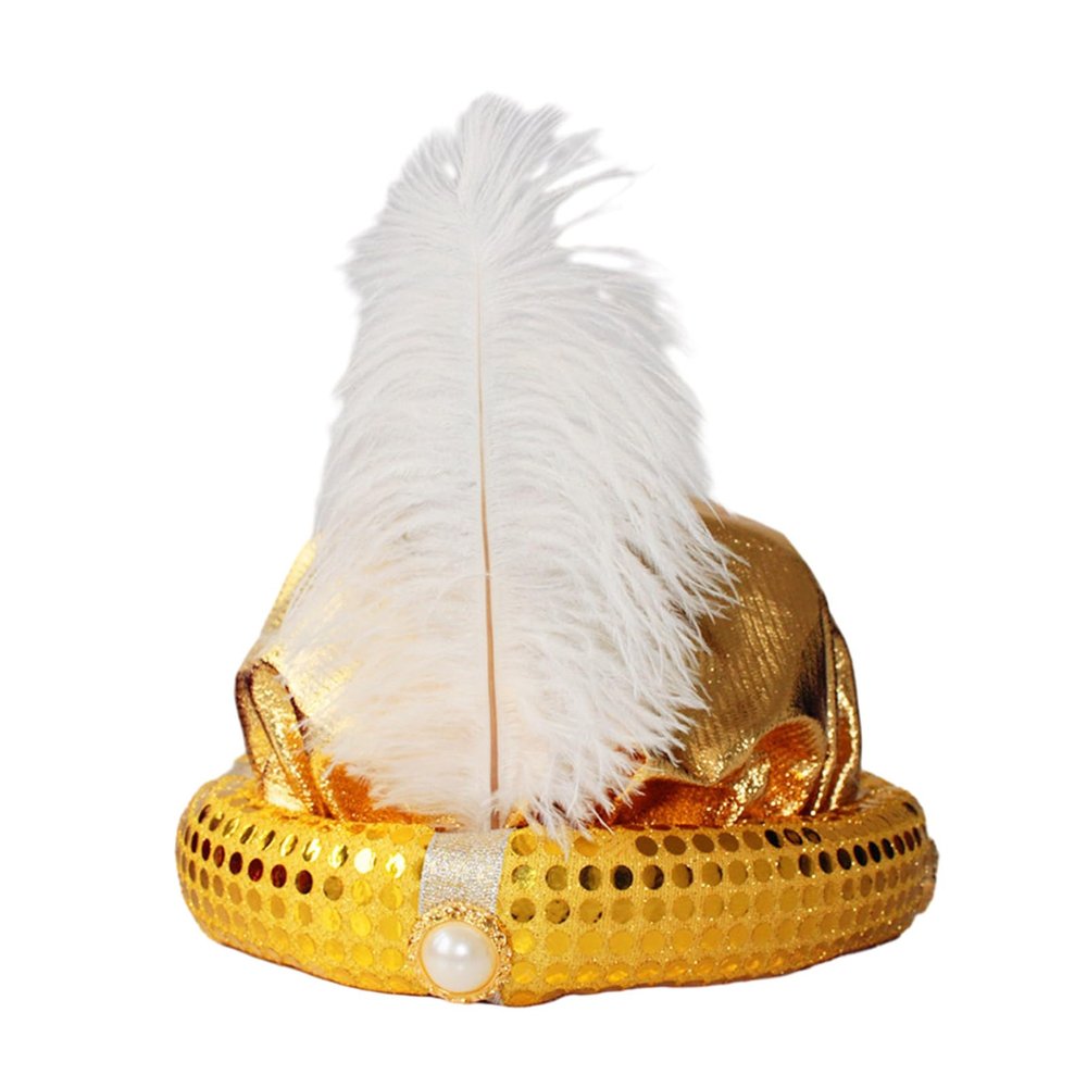 BWANGIAO Arab Style Funny Halloween Hat with Feather Personality Carnivals Party Christmas Unisex Casual Beanies Hat Adult