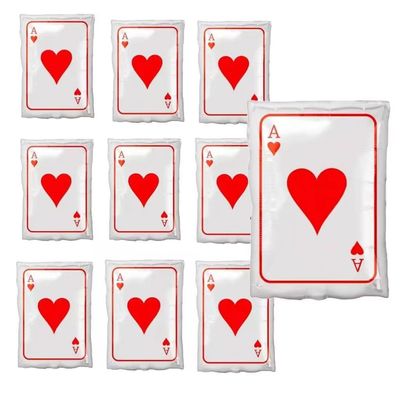 10 PCS Poker Party Aluminum Film Balloons for Casino Night, Birthday Parties, Halloween & Christmas Decorations