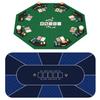 YUZPKRSI 70 x 35 Inch Poker Mat Blue + 48 Inch Wooden Poker Table Top Felt view 1