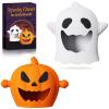 Halloween Baby Teething Mitten Toys 2Pack, Silicone Pumpkin & Ghost Teethers for Newborns, Infants & Toddlers, Easy-Grip Hand Teething Gloves for Relief, Perfect Babys First Halloween Basket Stuffers view 1