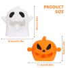Halloween Baby Teething Mitten Toys 2Pack, Silicone Pumpkin & Ghost Teethers for Newborns, Infants & Toddlers, Easy-Grip Hand Teething Gloves for Relief, Perfect Babys First Halloween Basket Stuffers view 2