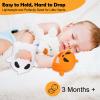 Halloween Baby Teething Mitten Toys 2Pack, Silicone Pumpkin & Ghost Teethers for Newborns, Infants & Toddlers, Easy-Grip Hand Teething Gloves for Relief, Perfect Babys First Halloween Basket Stuffers view 4