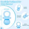 200 Mini Pacifiers Baby Shower Game Boy, 0.86 Plastic Pacifiers Baby Shower Game, Bulk Baby Shower Pacifiers for Gender Reveal Baby Shower Decoration DIY, Table Scatter, Baby Shower Favors (Blue) view 3