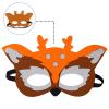 Jtnohx Felt Animal Masks, 10 Pcs Halloween Mask, Animal Costume for Birthday Party Supplies (Sika Deer Mask) view 3