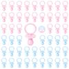 50 Pacifiers for Baby Shower Game Boy Girl, 2.75 Plastic Pacifiers Baby Shower Game, Bulk Baby Shower Pacifiers for Gender Reveal Decoration DIY, Table Scatter, Baby Shower Favors (Pink&Blue) view 1