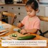 Wooden Cooking & Baking Set for Kids - Safe & Real Kitchen Tools Give Toddlers a Fun Cooking Experience - Durable Utensils are Perfect for Gifting to Create Lasting Family Memories view 3