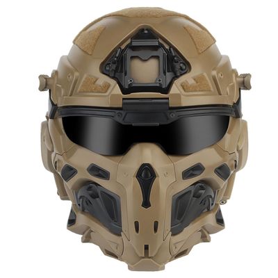 Aetheria Helmet Built-in Communication HD Earphones, Anti-Fog Fan, Night Vision Device Bracket, Halloween CS Helmet Mask for Outdoor Activities