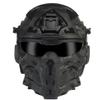 Aetheria Helmet Built-in Communication HD Earphones, Anti-Fog Fan, Night Vision Device Bracket, Full-Face Halloween CS Helmet Mask for Outdoor Activities view 1