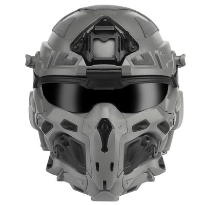 Aetheria Helmet Built-in Communication HD Earphones, Anti-Fog Fan, Night Vision Device Bracket, Full-Face Halloween CS Helmet Mask for Outdoor Activities