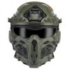 Aetheria Helmet Built-in Communication HD Earphones, Anti-Fog Fan, Night Vision Device Bracket, Full-Face Halloween CS Helmet Mask for Outdoor Activities view 1
