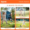JoyCat 3-in-1 T Ball Set for Kids 3-5,Toddler Baseball Set-T Ball Stand,Hanging Tee,Auto Launcher,6 Balls-Adjustable Height Sports&Outdoor/Indoor Toys for 3 4 5 6 7 8 Year Old Boy Girl Birthday Gift view 3