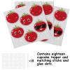 18pcs Red Glitter Cute Tomato Dessert Cupcake Topper Funny Vegetable Theme Decor Supplies Baby Shower Boys Girls Happy Birthday Announce Pregnancy Party Decorations view 3