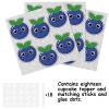 18pcs Blue Glitter Cute Blueberry Dessert Cupcake Topper Pick for Funny Fruit Theme Decor Supplies Baby Shower Men Women Boys Girls Happy Birthday Party Decorations view 3