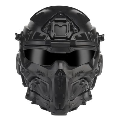 Aetheria Helmet Built-in Communication HD Earphones, Anti-Fog Fan, Night Vision Device Bracket, Full-Face Halloween CS Helmet Mask for Outdoor Activities