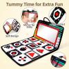 Toyssa Montessori Toys for Babies 0-6 Months, 6 in 1 Wooden Learning Educational Sensory Toys with Spinning Drum & Tummy Time Mirror & Baby Rattle & Flash Card, Birthday Gifts for Babies Boys Girls view 4