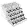 90 Grid Rock Collection Display Case, 5 Drawers Display Cabinet Fossil, Rock Collection Box for Collectibles Crystal /Rock Collectibles Crystal Display Case Holder Shadow Boxes