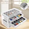 90 Grid Rock Collection Display Case, 5 Drawers Display Cabinet Fossil, Rock Collection Box for Collectibles Crystal /Rock Collectibles Crystal Display Case Holder Shadow Boxes view 4