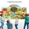 CHEFAN 99 Pcs Farm Animals Felt Story Board Set, 3.9 Ft Preschool Farmhouse Barnyard Theme Flannel Board Storytelling Early Learning, Interactive Wall Hanging Play Set for Toddlers Kids Children view 4