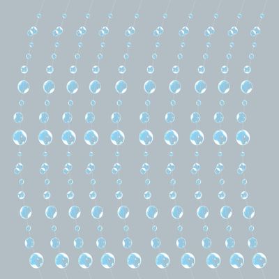 10pcs Transparent Blue Bubble Garlands Under The Sea Mermaid Party Decoration for Birthday Wedding Ocean Wall Decal Baby Shower Under Sea Festal Kid Room Photo Props Backdrop (Blue-10 Strings)