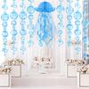 10pcs Transparent Blue Bubble Garlands Under The Sea Mermaid Party Decoration for Birthday Wedding Ocean Wall Decal Baby Shower Under Sea Festal Kid Room Photo Props Backdrop (Blue-10 Strings) view 4