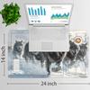JVGFYNKL for TCG Playmat with Zones, 24x14 in Non-Slip Rubber for MTG Playmat with Drawstring Travel Pouch and 6 Dice, for MTG Mat, Arctic Wolf Pattern Card Game Playmats view 2