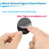 Cosmos 12 Pcs Round Action Figure Stand Base Acrylic Figure Display Stands Miniature Bases Mini Doll Model Display Holder Accessories for Figures, Dolls, Small Collectibles (Solid Black, 50mm) view 3