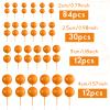 BOUBONI 138 Pcs Balls Cake Topper Decorations Balloon Cupcake Toppers Foam Multisize Cake Topper Balls for Thanksgiving Halloween Birthday Party Wedding Anniversary view 2
