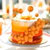 BOUBONI 138 Pcs Balls Cake Topper Decorations Balloon Cupcake Toppers Foam Multisize Cake Topper Balls for Thanksgiving Halloween Birthday Party Wedding Anniversary view 3