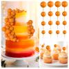 BOUBONI 138 Pcs Balls Cake Topper Decorations Balloon Cupcake Toppers Foam Multisize Cake Topper Balls for Thanksgiving Halloween Birthday Party Wedding Anniversary view 4