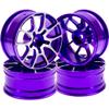 Aluminum Alloy 1/10 On-Road Racing Touring Drift Car Wheel Rims 12mm Hex Hub 26mm Width & 10-Spoke 12mm Hex Hub Wheel Rims & Rubber Tires view 2