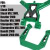 hopsupRC RC Aluminum Carbon Fibre Front Rear Shock Tower Upgrade Parts for 1/10 Slash VXL 2WD,Rustler VXL 2WD,Stampede 2WD VXL,Bandit VXL 2WD,Front Rear Shock Tower Set Hops Up.Green(2PCS) view 2