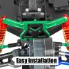 hopsupRC RC Aluminum Carbon Fibre Front Rear Shock Tower Upgrade Parts for 1/10 Slash VXL 2WD,Rustler VXL 2WD,Stampede 2WD VXL,Bandit VXL 2WD,Front Rear Shock Tower Set Hops Up.Green(2PCS) view 3