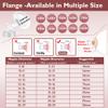 2 Packs 21mm Flange Set, Updated Soft Rim Shield and Wide Mouth Base Connector Pump Parts for Spectra S2 Spectra S1 9 Plus Breastpumps Accessories, 106 Degree Wider Opening Angel view 3