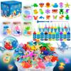 116PCS Magic Glow-in-The-Dark Gel Water Fairy Toy, Aqua DIY Elf Set with 18 Shape Molds, 100ml Gels, Water Squishy Kit, Make 150+ Water Animals,Christmas Birthday Gift, Arts Crafts STEM Kit for Kid view 1