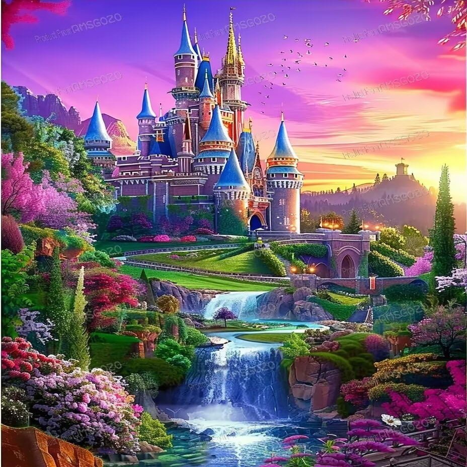1000 Piece Puzzles - Forest Dream Castle - Fun Family 1000 Piece Jigsaw Puzzle, 20 X 30 Inch, Recyclable Wooden Puzzle Pieces, Favorite Room Decor Or Gifts