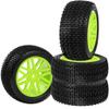 12mm Hex Wheel Rims & OD 88mm/3.46" Rubber Tires with Foam Front Rear Wheel & Aluminum Alloy 1/10 On-Road Racing Touring Drift Car Wheel Rims 12mm Hex Hub 26mm Width view 2