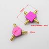 Air Nipple Gas Connector 3 Ways 4 Ways Air Nozzle Splitter Divider for RC Airplane Pneumatic Landing Gear Assembly Spare Parts(4 Ways Purple) view 3