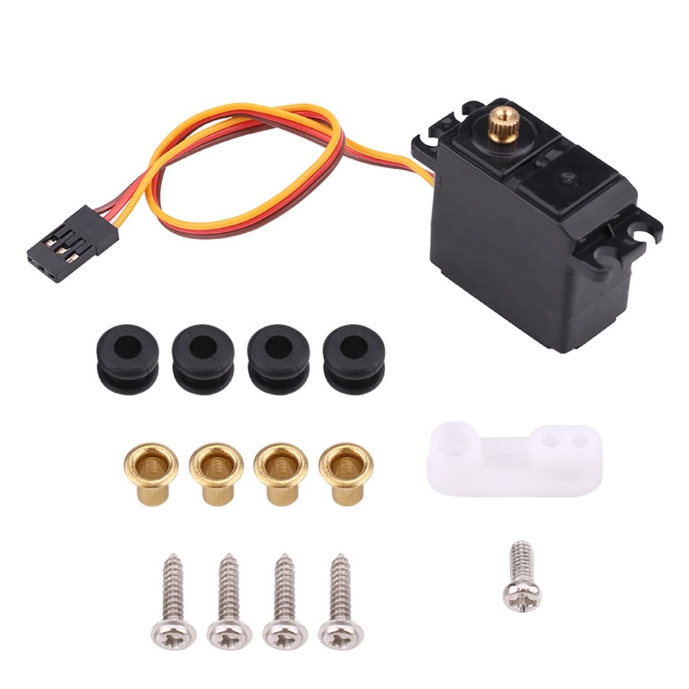 Grcfumo 2.2KG RC Car Servo, Metal Servo Motors, Water Proof Gear Servo for 1/16 1/14 1/12 Remote Control Accessory