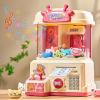 25PCS 2 in 1 Large Claw Machine, with Music & Light, Party Birthday for 3-14 Kids Gift, for Real Money Savings and Grabber Prize Dispenser Toys, Pink view 1