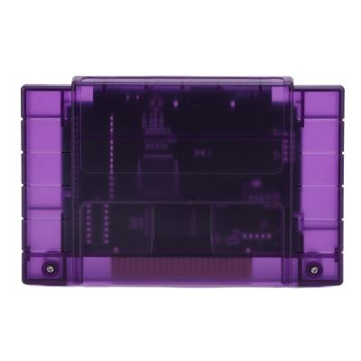 Gugxiom 3000 in 1 Multi Game Cartridge for SNES Game Consoles, Retro Flash Cart Cartridge Built in 8G Memory Card, Auto Save & Backup (Violet Transparent)