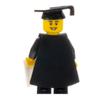 Minifigures.com Custom Design Minifigure - Male Graduate - Adult Collectors Edition, Black view 2