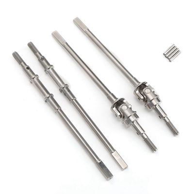 Acouto L Scx10riebswelle Scx10les Front Rear Axle Drive Shaft Set Fit for AXIAL SCX10 II 90046 90047 RC Car Model - and Axles Compatible with Construction LongLasting Performance