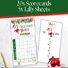 Christmas Bunco Kit - Christmas Winter Bunco - Bunco Score Sheets - Holiday Themed Bunco - Scorecards - Tally Sheets - Ghost Player - Holiday Bunco - Bunco Game Kit for Game Night Party - Large Group view 4