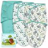 Cute Castle 3-Pack Baby Swaddle Sleep Sacks - Newborn Swaddle Sack - Ergonomic Baby Swaddles Blanket Warp for Boys and Girls - Baby Essentials (0-6 Months - Green) view 1