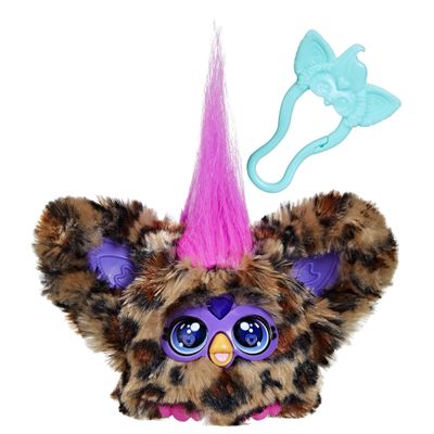 Furby Furblets Chee-Chee Mini Friend, Electronic Plush Toys for Girls & Boys, Cheetah Print, Speaks Furbish & Plays Music, Series 5, Back to School Gifts, Ages 6+