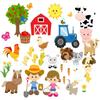 Story Time Felts 37 Piece Farm Animals Felt Figures for Flannel Board Small Set view 1