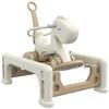 Qaba 5 in 1 Kids Rocking Horse for Toddlers, Kids Spring Rocking Toy Balance Bike Push Cart with Detachable Base, Horse-Shaped Rocker with Safety Guardrails, Footrests, Push Handle, Cream White view 1