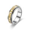 Blowin Golden Anxiety Ring for Women Stainless Steel Band Fidget Ring Sun Moon Star Spinner Ring Stress Anxiety Relief Rings (9) view 1