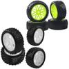 12mm Hex Plastic Wheel Rims & OD 88mm/3.46" Rubber Tire Front Rear Tyre & 16-Spoke OD 86mm/3.38'' 16-Spoke 12mm Hex Hub Wheel Rims & Rubber Tires view 1